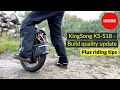 KingSong KS-S18 - Morning session and Build quality update