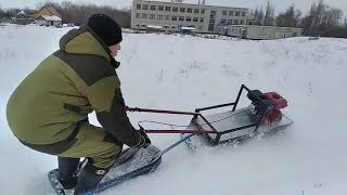 Покатушки на мотобуксировщике!!! 3-я серия.