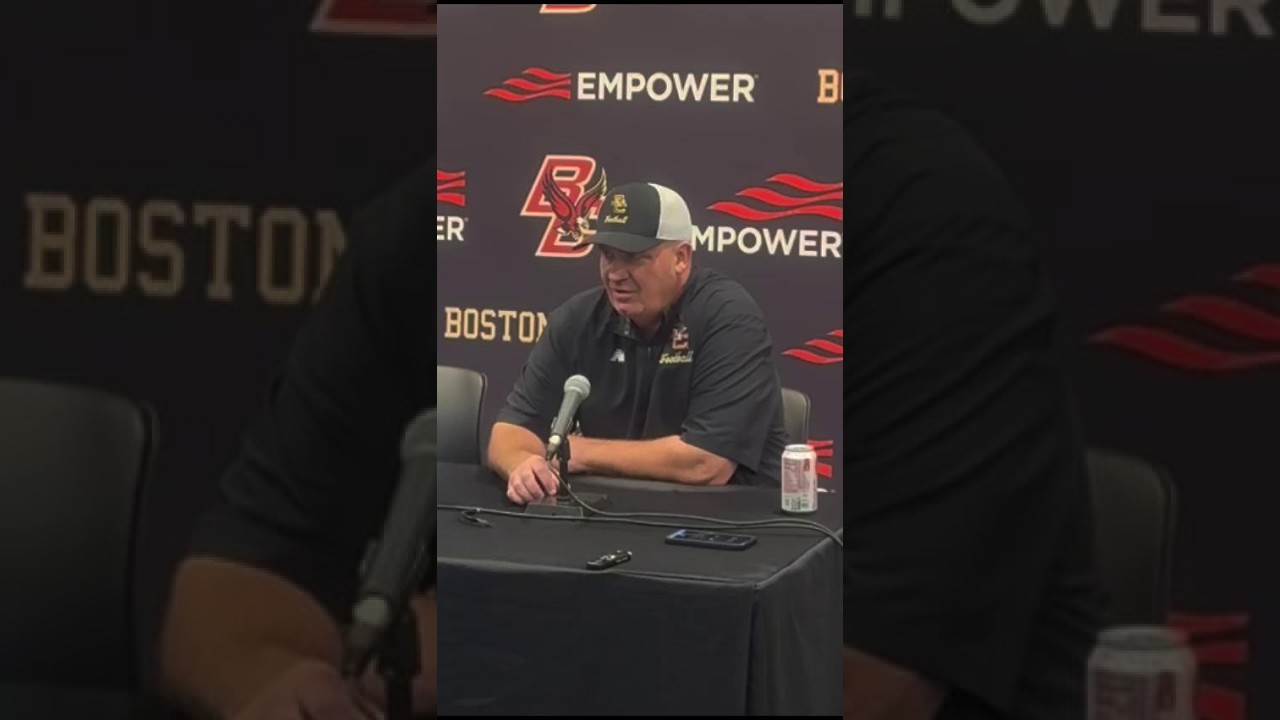 STRUGLES: Bill O'Brien on Boston College's issues in the red zone against Maine