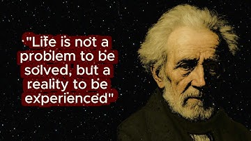 Life is not a problem to be solved, ...