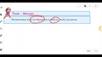 THINK-DISCUSS disjoint sets introduction with examples class 10 maths AP state.
