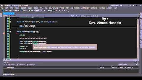 22 - Programming with C# : Methods Parameters 2 - 2 البرمجة بلغة السي شارب : العوامل في الأوامر