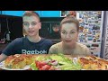 МУКБАНГ КАРТОШКА-ГАРМОШКА, ЗАПЕЧЁННАЯ В ДУХОВКЕ, с БЕКОНОМ и СЫРОМ/ОВОЩИ