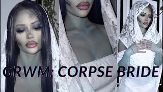 corpse bride makeup tutorial (halloween look start to finish)
