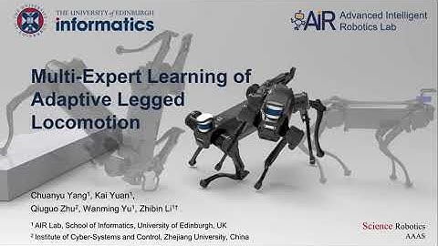 Multi - Expert Learning (MELA)of adaptive legged locomotion .
