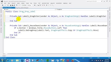 How to Drag and drop operation between Labels in VB NET 2012