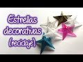 Estrellas decorativas  reciclando pet y aluminio.