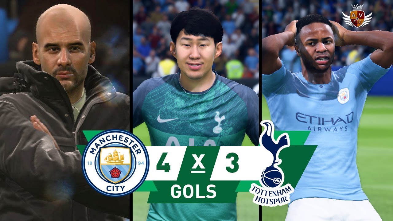 Manchester City 4-3 Tottenham in FIFA 19 - CHAMPIONS LEAGUE 