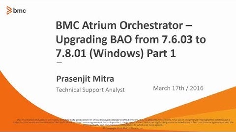 Upgrading BMC Atrium Orchestrator on Windows - Part 1