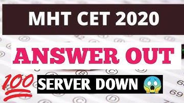 MHT CET 2020 ANSWER KEY | 😱 COMING SOON | MHT CET 2020 RESULT