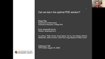 Colloquium : Can we learn the optimal PDE solution?