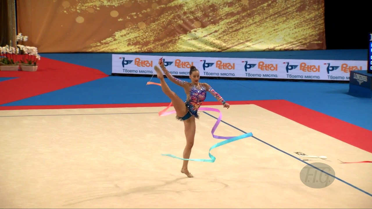 HALKINA Katsiaryna (BLR) - 2018 Rhythmic Worlds, Sofia (BUL) - Qualifications Ribbon