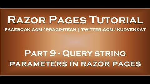 Queryreeksparameters in asp net core razor-pagina