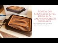Review on smokeless electric grill   and hamburger from Aldi #alai#smokelessgrill#hamburger