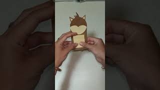How to make paper roll squirrel. Paper Craft DIY. #Shorts