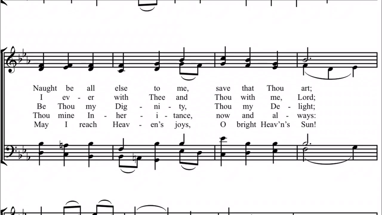 Be Thou my vision piano sheet music with lyrics