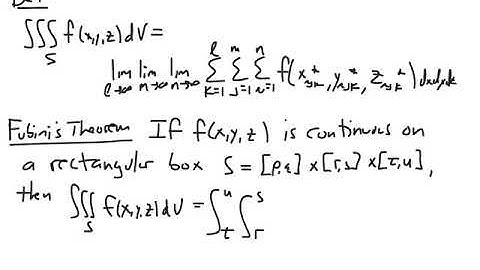 Triple Integrals on Rectangular Boxes