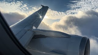 Cloud Skimming! American A321-231 landing in Charlotte