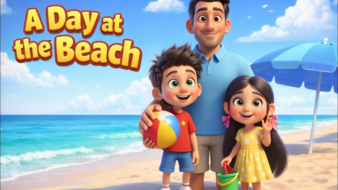A Day at the Beach 🏖️ | Easy English Listening Practice (A2 Level English Story)