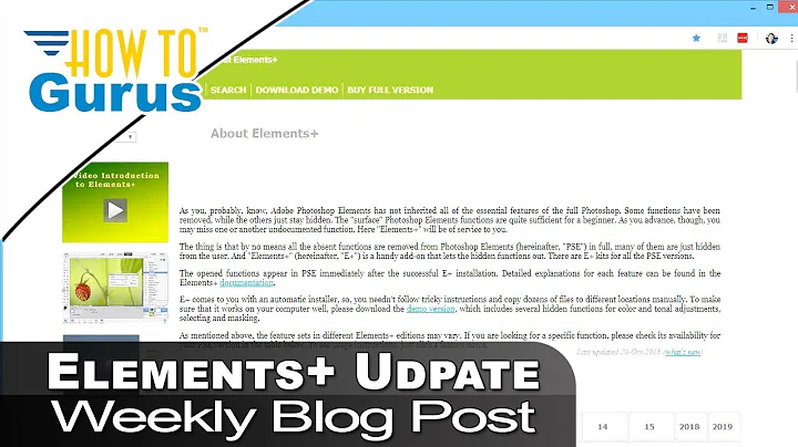 Photoshop Elements Won't Save as Jpeg Fix, Elements+ Update, ACDSee Organizer