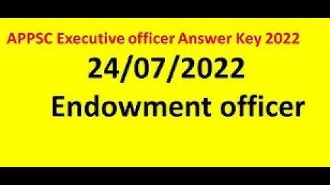 APPSC Group 4 Endowment Officer Exam Question Paper & Answers