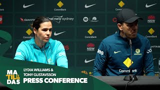 Lydia Williams & Tony Gustavsson | Pre-Match Press Conference | CommBank Matildas v China PR