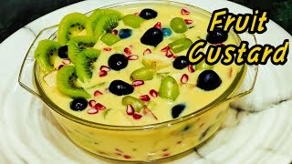 परफेक्ट Ratio के साथ बनाए क्रीमी fruit custard / Custard Recipe / Fruit Custard