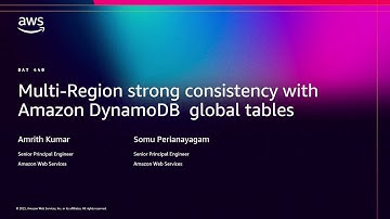 AWS re:Invent 2025 - Multi-Region strong consistency with Amazon DynamoDB global tables (DAT440)