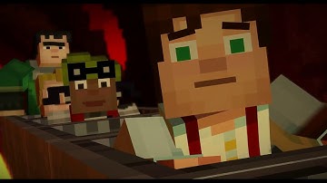 Minecraft Story mode - Episode 1 Nether Minecart scene