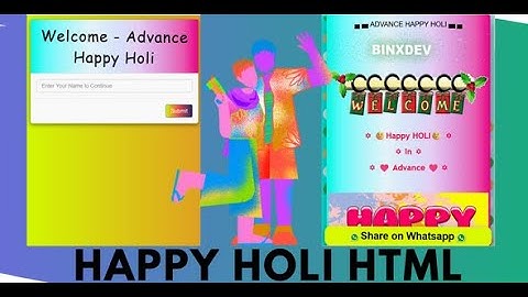 Happy Holi Wishing Script 2023 | Earn Daily 10$