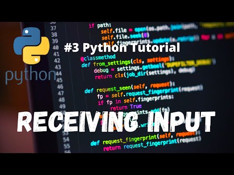 Input|Python Tutorial #3| Receiving Input|Did You Know?|Part 3|Python tutorial for Beginners