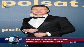 Adam Zdrójkowski zaliczył wpadkę na 'Sylwestrowej  Przebojów Polsatu'. Widzowie padli ze śmiechu