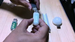 USB給電式 LEDライト 発光状態比較動画