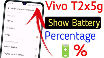 vivo T2x me battery style kaise change kare || How To Set battery Percentage in Vivo T2x 5g