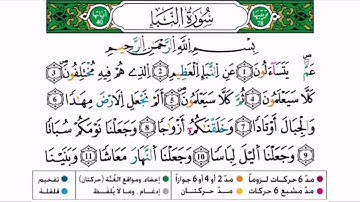 سورة النبأ برواية ورش عن نافع للقارئ أحمد بن قاسم باعلي و سعيد