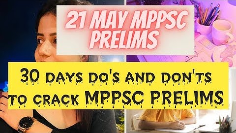 30 days plan for 21 MAY MPPSC PRELIMS #MPPSC #mppscprelims #MPPATWARI #MOTIVATION