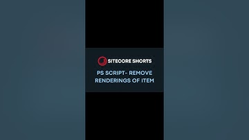 Sitecore Shorts - PS Script Remove Renderings of Item #sitecore #cms #powershell