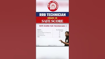 RRB Technician Grade -3 Safe Score #rrbtechnician