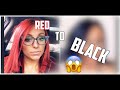 Coloring My Hair BLACK/ RED TO BLACK HAIR