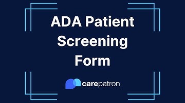 ADA Patient Screening Form