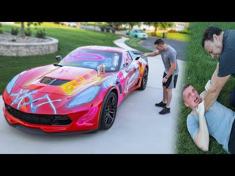 spray-painting-my-dads-corvette-z06-*prank*