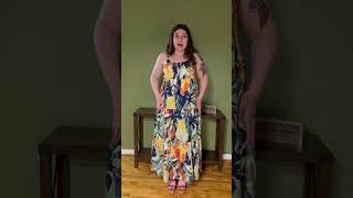 LuLaRoe Resort Carina Tiered Maxi Dress Review | Size L screenshot 5