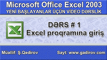 Microsoft Excel 2003 proqramına giriş