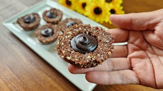 Chocolate cookies unusual dessert.