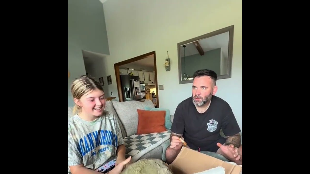 my mom needs an award 🏆 Anthropology rock prank on my dad💀 