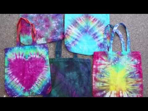 DIY Sunburst Tie Dye Tote Bags