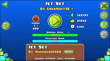 Geometry Dash - Jet Set - By: UserMatt18 (and Skitten)