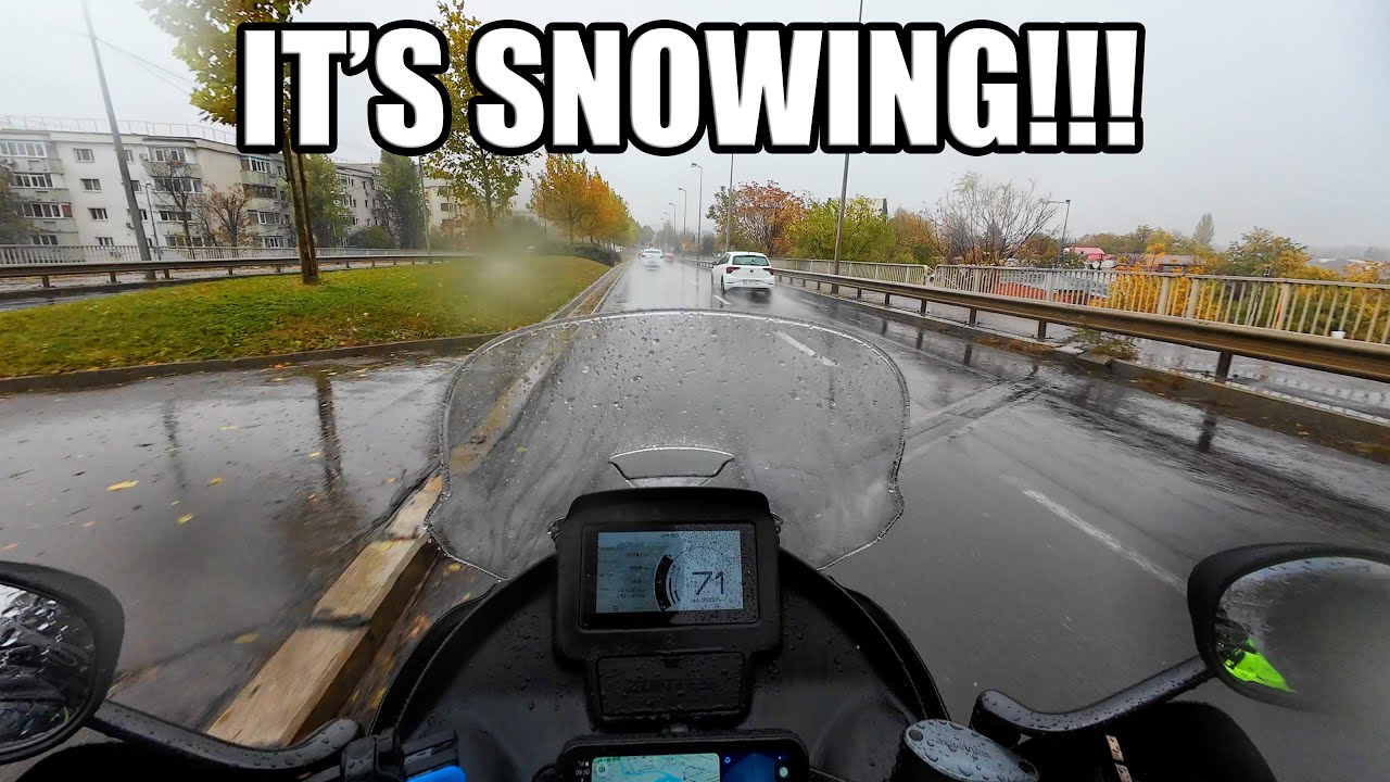 Work Commute - It's snowing!!! - Zontes 350E