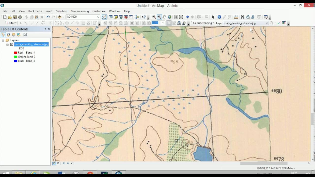 Georreferenciar Carta Topográfica no ArcGis 