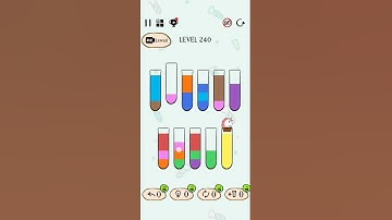 Sortpuz : Level 240 #watersortpuzzel #watercolor #watersortpuzzle #puzzle #games #shorts #short